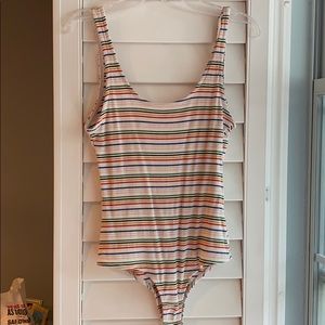 Kittenish stripped bodysuit